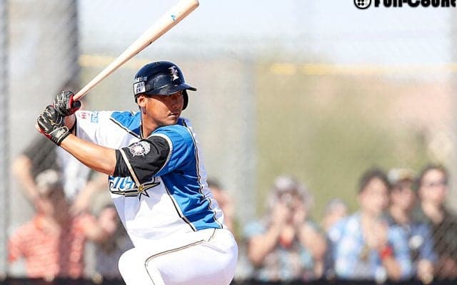 ハム中田、WBCから合流後初の打席でタイムリー！