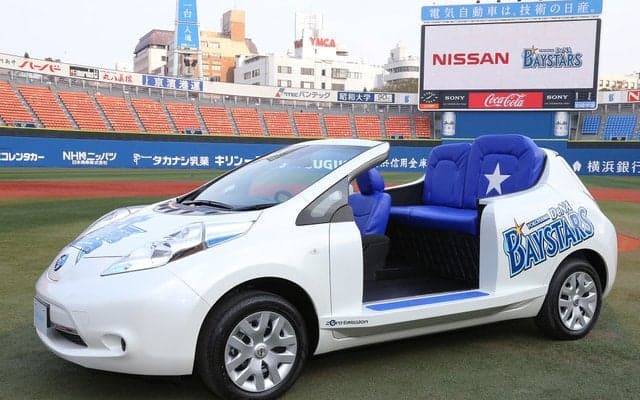 横浜DeNAベイスターズ新リリーフカーに三上朋也が乗って登場