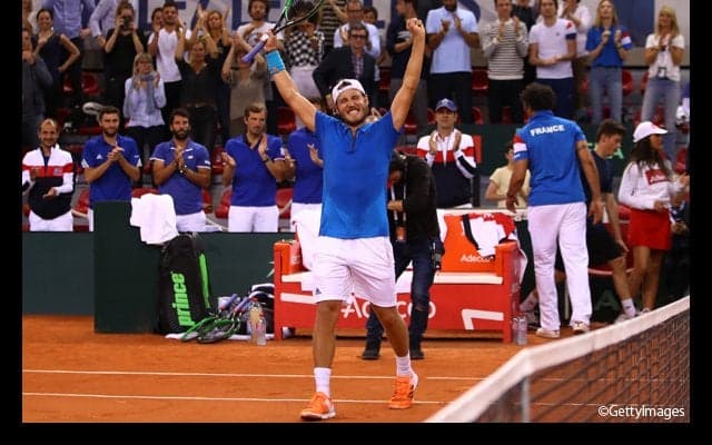  プイユとシャルディの勝利でフランスが初日に2勝 [デ杯フランス対イギリス] 