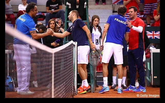  最終日はシャルディ、エバンズ、両国が1勝ずつ挙げてフランスが4勝1敗 [デ杯フランス対イギリス] 