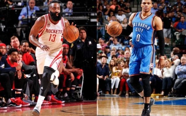 今シーズンのNBAを席巻したジェームズ・ハーデンvsラッセル・ウェストブルック、プレーオフ1回戦での直接対決に注目