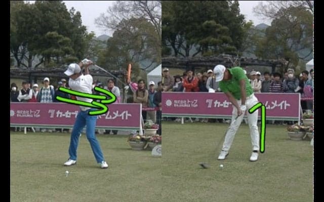 300Y超えルーキー星野陸也と予選トップ小平智のスイングを生解説