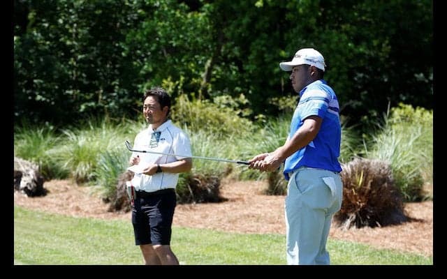 松山＆谷原チームジャパンの練習ラウンドに密着！グリーン周りの逆目のバミューダ芝に要注意