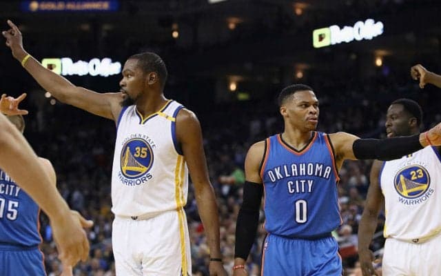 かつての仲間、ケンドリック・パーキンスが仲介に入り、デュラントとウェストブルックの関係が改善、今では会話も