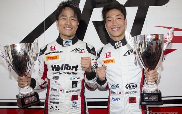 松下信治、FIA-F2 スペイン戦レース2で今季初勝利…2日続きでホンダの若手育成選手が朗報もたらす