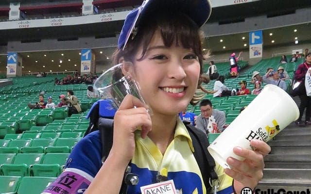 「福岡発 売り子名鑑」最初は打率に「？」も必死に勉強　スポーツ大好き美女