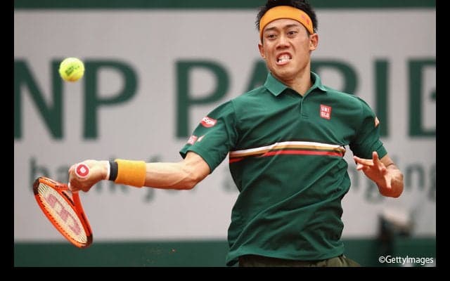 錦織が初対戦のコキナキスを4セットで退け2回戦へ [全仏オープン]