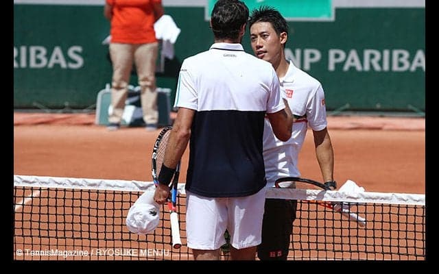 錦織が地元フランスのシャルディを倒して2回戦突破 [全仏オープン]