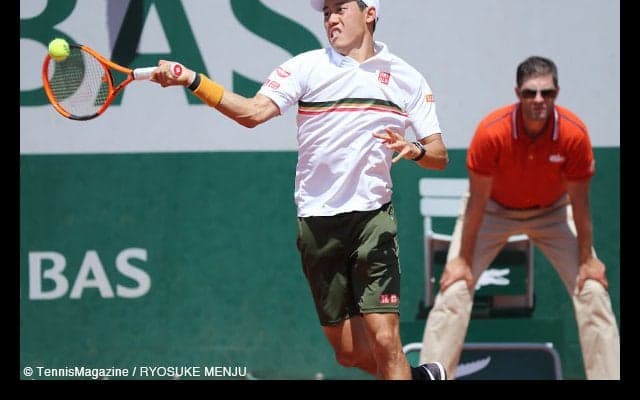 錦織はシャルディを寄せつけず、途中12ゲームを連取----肩の治療が唯一の〈失策〉 [全仏オープン]