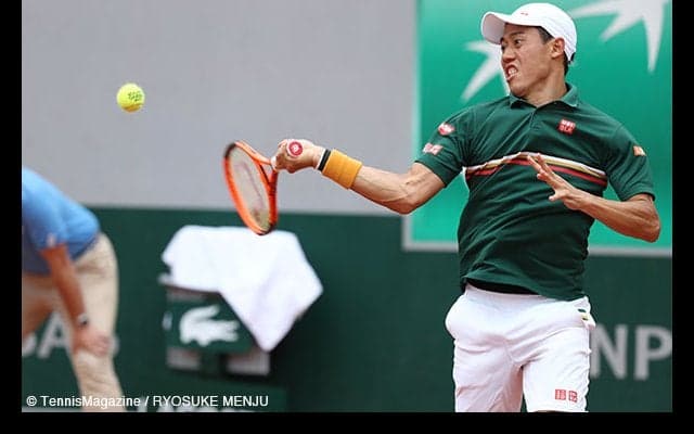 錦織がチョン・ヒョンから2セット連取で16強入りに王手 [全仏オープン]