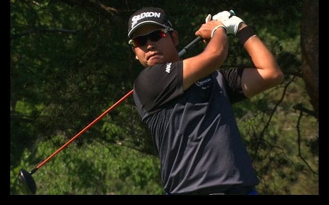 【動画】松山、3番でピン横2.5メートルに寄せるナイスショット！