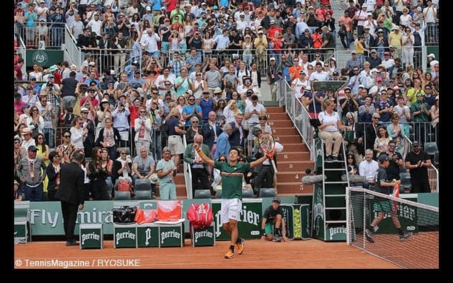 一夜明けてリフレッシュ、錦織がチョン・ヒョンの猛追かわして激闘制す [全仏オープン]