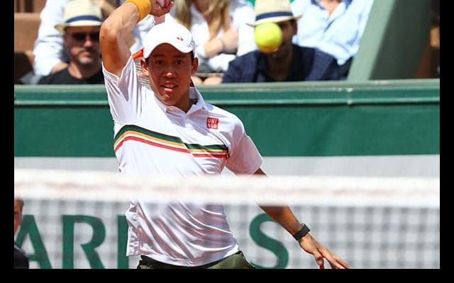 錦織がベルダスコから第2セットを奪い、セットカウント1-1 [全仏オープン]