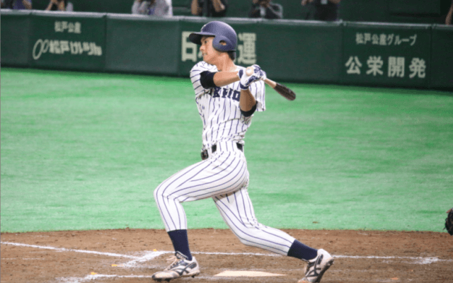 笠松悠哉「目の前の一戦を全力で」。立教大が 7 回に怒濤の攻撃で富士大に逆転 勝ち【全日本大学野球選手権】