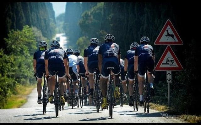 マセラティ、著名アスリートたちによるチャリティーサイクリングツアー開催…片山右京氏が初参加
