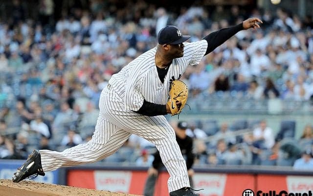 ヤ軍左腕サバシア、投球直後に158キロのピッチャー返しを“素手キャッチ”!?　