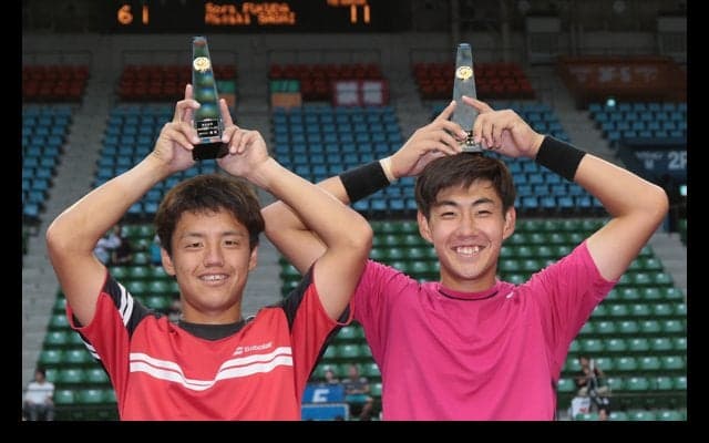 ダブルスはノーシード対決を制した福田創楽／笹井正樹が優勝 [F7東京有明国際]