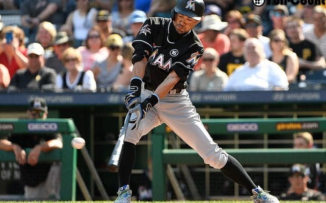 イチロー緊急出場で2戦連続H！　死球のスタントンと交代、3回に遊撃内野安打