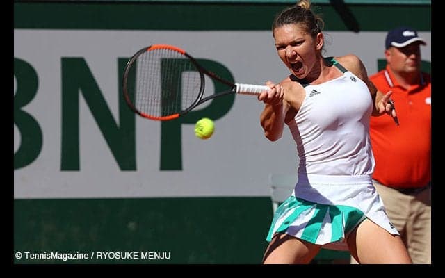 ハレプ対オスタペンコの女子決勝、第1セットはハレプが先取 [全仏オープン]