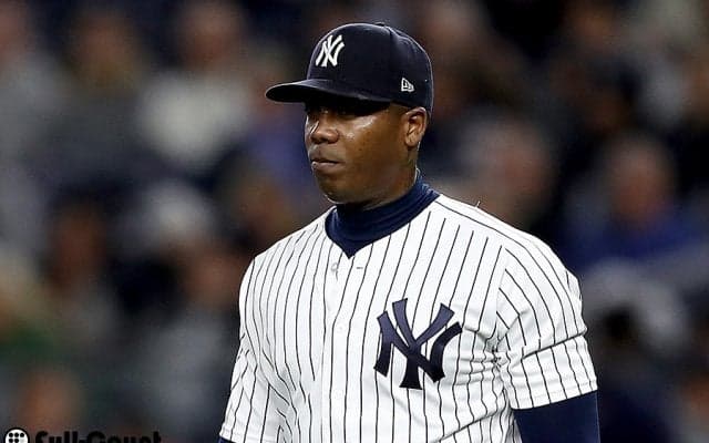 チャプマン、165.6キロで今季MLB最速“奪還”　1試合で4球がトップ10入り