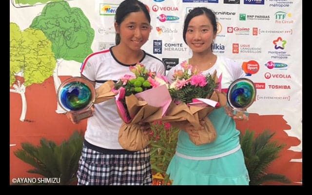 清水綾乃と小堀桃子の10代コンビがダブルス優勝 [ITFモンペリエ2.5万ドル]