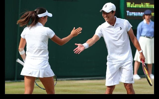 全日本3連覇の綿貫裕介／二宮真琴がミックスダブルスで初戦突破 [ウィンブルドン]