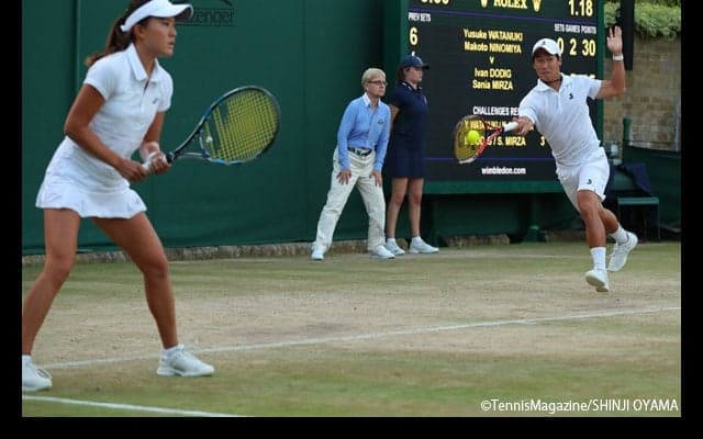 綿貫裕介／二宮真琴は2回戦で第4シードのドディグ／ミルザに敗退 [ウィンブルドン]