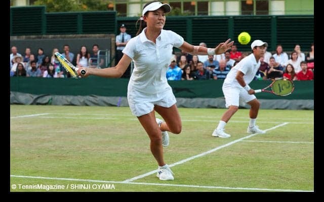 二宮真琴がダブルスでグランドスラム初のベスト16入り、綿貫裕介との混合ダブルスでは金星ならず [ウィンブルドン]