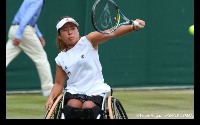 上地結衣がシューカーを下してシングルスでの大会初勝利 [ウィンブルドン・車いすの部]