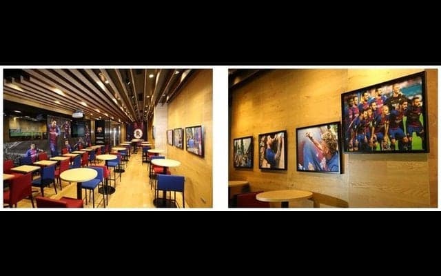 オフィシャル映像を楽しめる「楽天カフェ渋谷 FCバルセロナフロア」8/19オープン