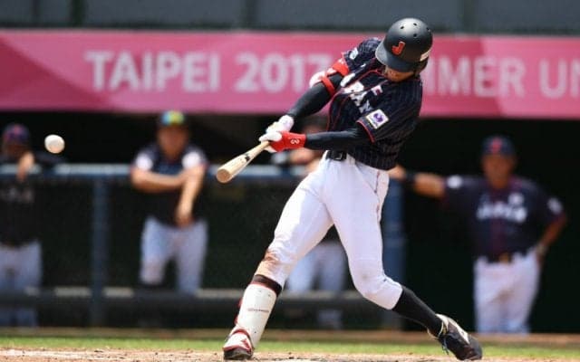 侍ジャパン大学代表が楠本泰史の4打点などで大勝。金メダル獲得へ酷暑との戦いも必至【ユニバーシアード】