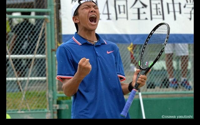 男子シングルスは第1シードの三井駿介が初の全中タイトルを獲得 [第44回全中]
