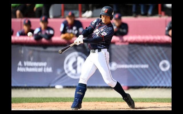 日本、初優勝へ初戦は大勝発進　井上が大会1号3ラン、清宮は1安打1打点