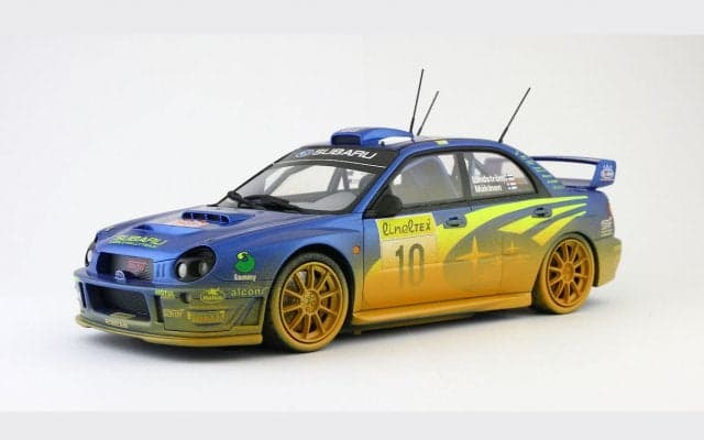 京商のダイキャストモデル8月新製品：インプレッサWRC ウェザリング塗装バージョンが登場
