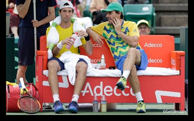 スポーツマンらしくない行為としてクレザに罰金 [デ杯ワールドグループ・プレーオフ 日本対ブラジル]