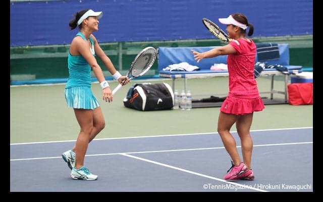 奈良くるみ／尾﨑里紗がチャン姉妹に競り勝ちコンビ初勝利 [東レPPO]