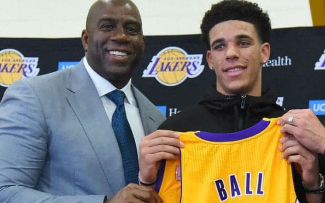 レイカーズ球団社長のマジック・ジョンソン、ロンゾ・ボールがリアリティショーに出演することに懸念