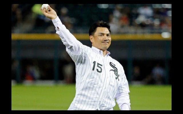 引退の井口資仁がWソックスで始球式　古巣も祝福「とても優れた選手だった」