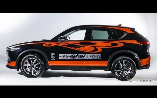 バスケBリーグ「広島ドラゴンフライズ」のラッピングカー、マツダが CX-5 で製作