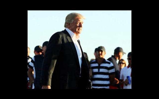 日米首脳とラウンドする松山英樹。今季こそピークをメジャー本番に