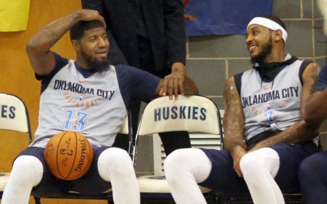 3連敗と低空飛行のサンダー、ポール・ジョージとカーメロ・アンソニーは前を向く「ケミストリーは段階を経て得られる」