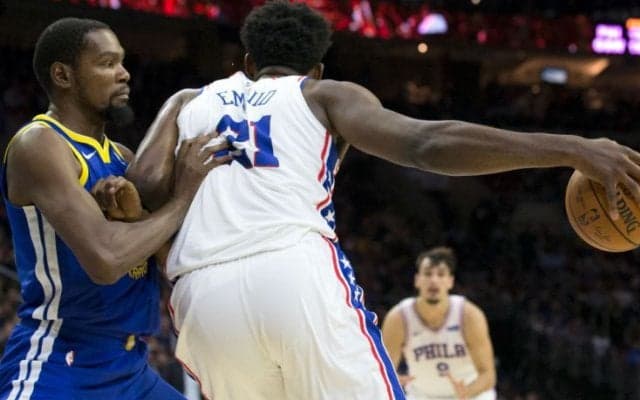 エンビード大活躍も後半に失速、シクサーズがウォリアーズ相手の大金星を逃す