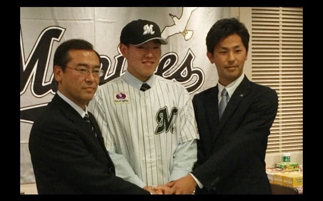 ドラ1安田がロッテと好条件で仮契約「千葉ロッテを背負う選手になりたい」