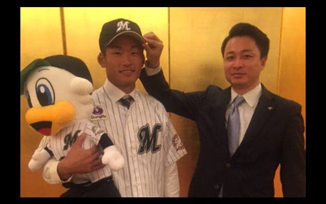 ロッテがドラ3左腕の山本と契約「ファイターズ戦に先発をして勝ちたい」