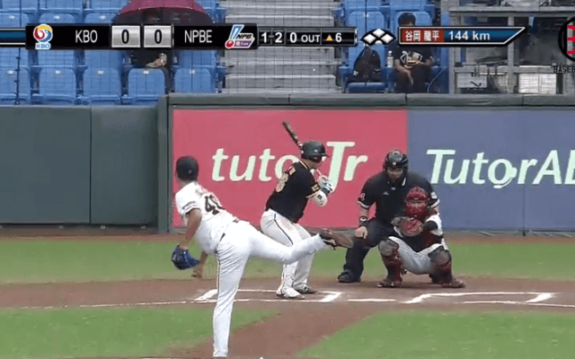 谷岡竜平（読売）が6回を4安打2失点に抑える好投【2017アジアウィンターリーグ台湾7日目】