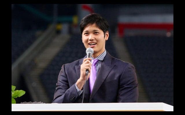 大谷翔平が“お別れ会見”で英語スピーチ「ロング・タイム・ノー・シー」