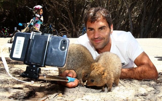 フェデラーが「ホップマンカップ」を前に、パース近郊のロットネスト島で挑戦したこととは？