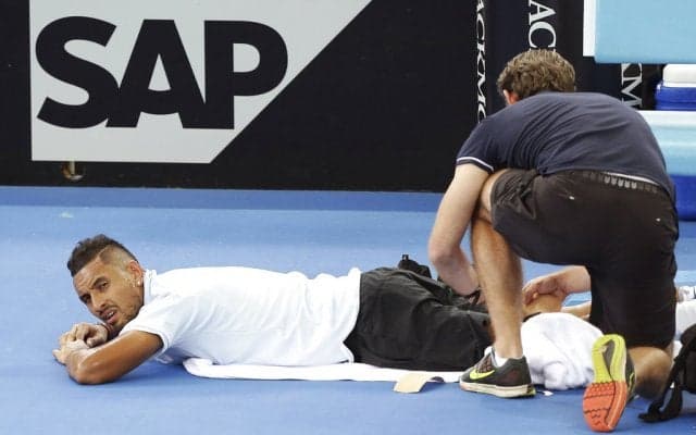 キリオス、左膝を痛めるもなんとか勝利[ブリスベン国際]