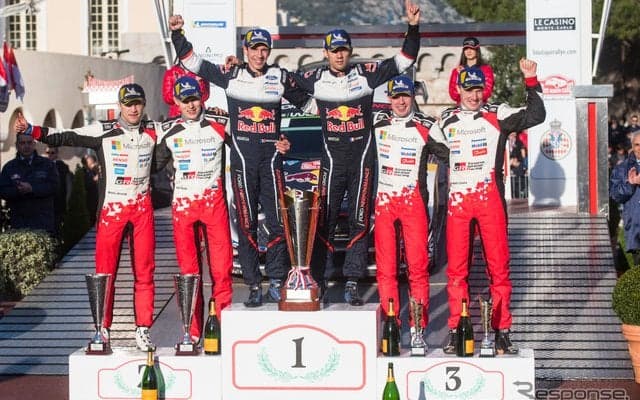 【WRC 第1戦】トヨタが2-3フィニッシュ、開幕戦ダブル表彰台を達成…優勝はフォードの王者オジェ