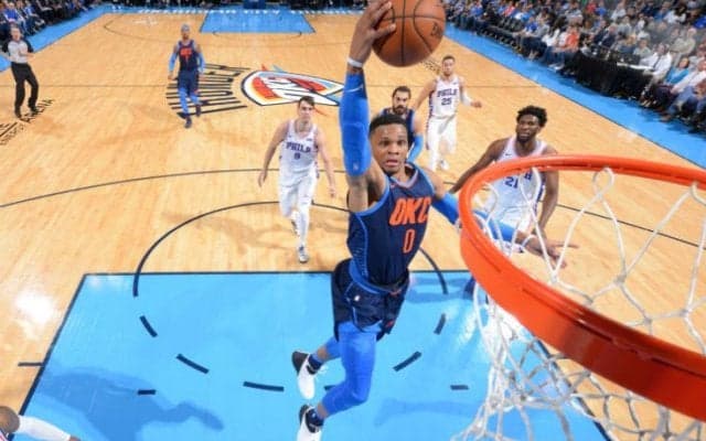 サンダーvsシクサーズ、ウェストブルックとエンビードがまた挑発合戦を繰り広げる